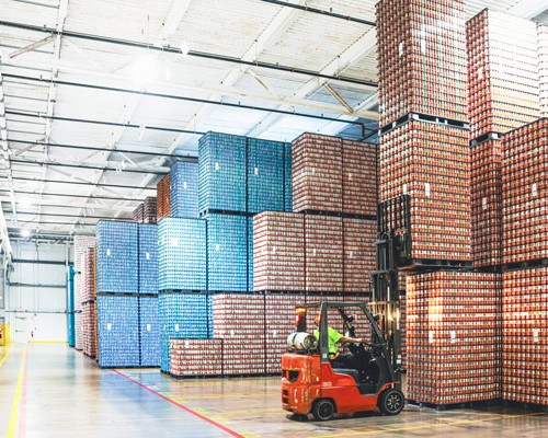 Stacks of high quality aluminum cans